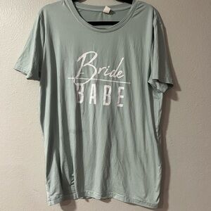 The Ring Boxes Green T-Shirt “Bride Babe”